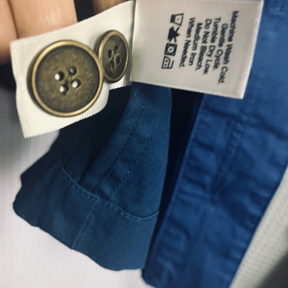Coldwater Creek Cotton Ringstop Button Drawstring Jacket 4 Pocket Jacket size 10 - Picture 7 of 11